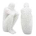 thumbnail image 2 of Mosaic Man Figurine, White Mosaic Sculpture Bookend Function Eco Friendly  For Bedroom, 2 of 8