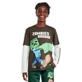 thumbnail image 1 of Minecraft Boys' Long-Sleeve Fooler Top, 1 of 3