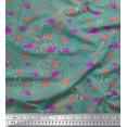 thumbnail image 1 of Soimoi Rayon Fabric Bubbles & Fish Ocean Print Fabric by Yard 56 Inch Wide, 1 of 1