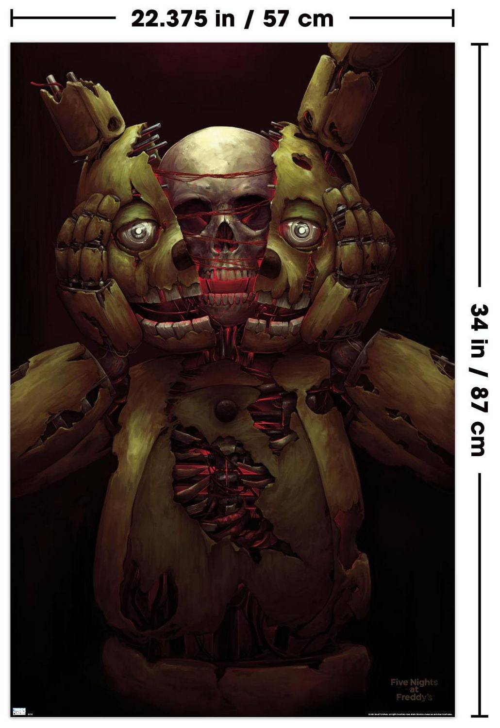 Five Nights at Freddy's - Skull Wall Poster, 22.375" x 34"
