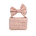 thumbnail image 1 of SIYTUAU Pleated Bow Bag Womens Handbag Shoulder Solid Color Crossbody Bag For Daily Use In Pink Color Pink, 1 of 6