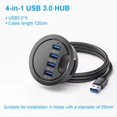 thumbnail image 4 of USB Hub Card Reader Computer USB Desktop Docking Station 3.0 Quad Port HUB Desktop Hub Splitter,1set * USB3.0 4-port HUB hubs, 4 of 6