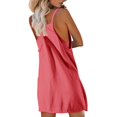 thumbnail image 4 of Yubnlvae Robe-Combinaison Athlétique pour Femmes - Tenues d'Entraînement Sans Manches (Shorts Intégrés, Tenue de Vacances et de Gym) Rouge 1 L, 4 of 8