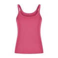 thumbnail image 1 of Yuyuzo Camisoles Grande Taille pour Femmes en Tricot Côtelé Sans Manches Courts Col Rond Coupe Ajustée Doux Couche de Base Camis T-Shirts, 1 of 5
