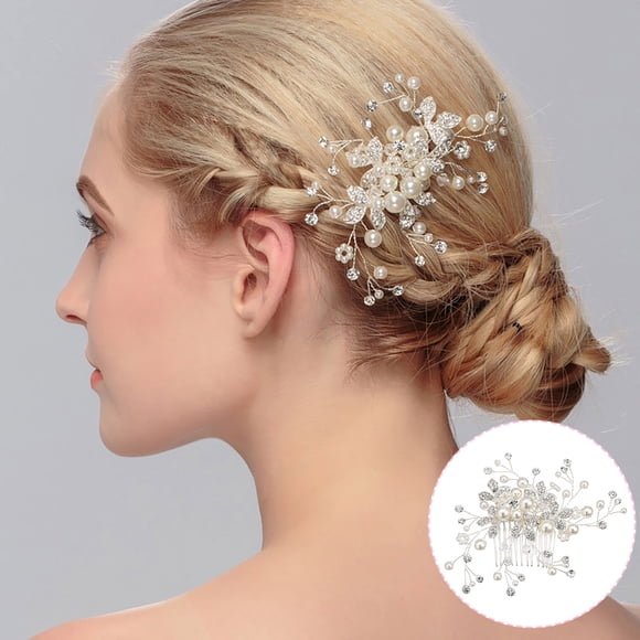 zanvin Bijoux pour Femmes Bijoux pour Cheveux Mariage de Mariée Alliage de Cristal Accessoires pour Cheveux Peigne à Cheveux Épingle Perlée Spirale Fer à Cheveux, Cadeaux pour Meilleure Amie pour Femmes