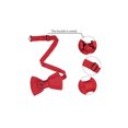 thumbnail image 3 of INSPIRE CHIC Men's Pre-Tied Bow Ties Adjustable Strap Solid Color Knitted Bowtie Red, 3 of 5