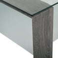 thumbnail image 4 of Caleb Grey Wood Side End Table with Glass Shelf, 4 of 8
