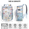 thumbnail image 2 of Tropical Flower and Leaves Insulated Cooler Backpack, Leakproof Waterproof Lunch Backpack for Beach Vacations, Camping, 2 of 6