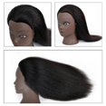thumbnail image 3 of Hair Styling Practice Doll Head Training Mannequin Clamp 14in Light Black A, 3 of 9