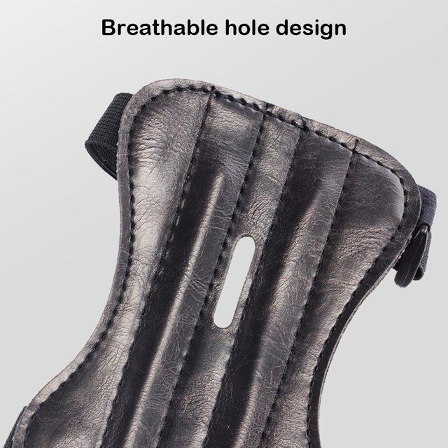 pitrice Protège-Bras en Cuir Couvre-Bras Trous Épaissis Respirant Flexibilité Gants Protection Mode Chasse pour Extérieur 1 Ensemble