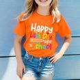 thumbnail image 2 of PMVFHDE T-Shirts Mignons pour Fille T-Shirt à Col Rond Imprimé à Manches Courtes pour Garçons et Filles Orange, 3-4 Ans, 2 of 4