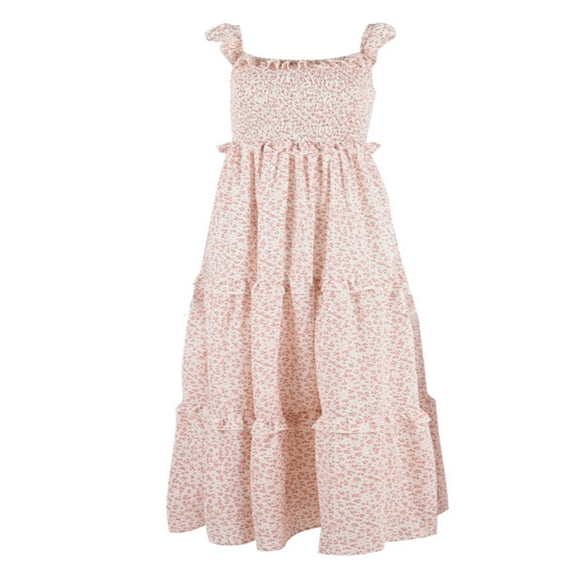 Mother Daughter Matching Dress Ruffled Floral Boho Sleeveless Dress
