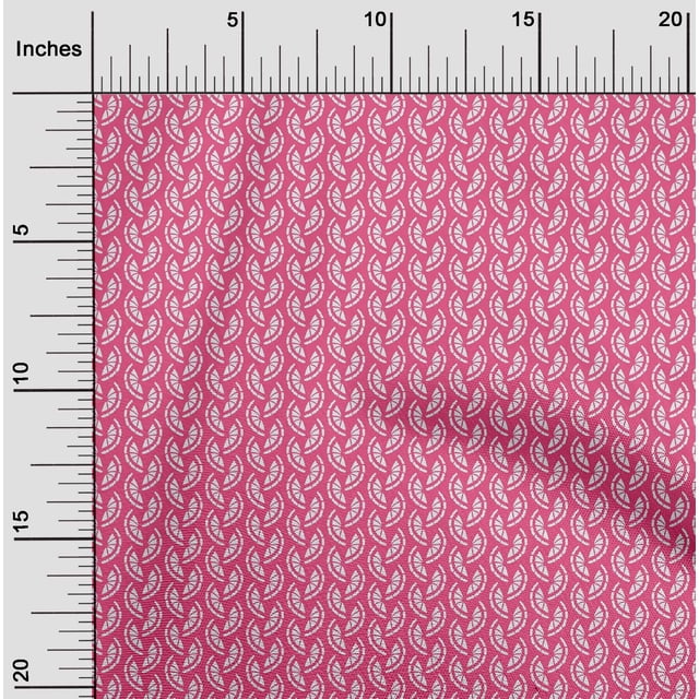 oneOone Viscose Chiffon Fabric Lemon Slice Block Print Sewing Fabric BTY 42 Inch Wide
