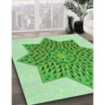 thumbnail image 3 of Ahgly Company Tapis d'Intérieur Lavables en Machine, Rectangulaires, Vert Jade, 6' x 9', 3 of 7
