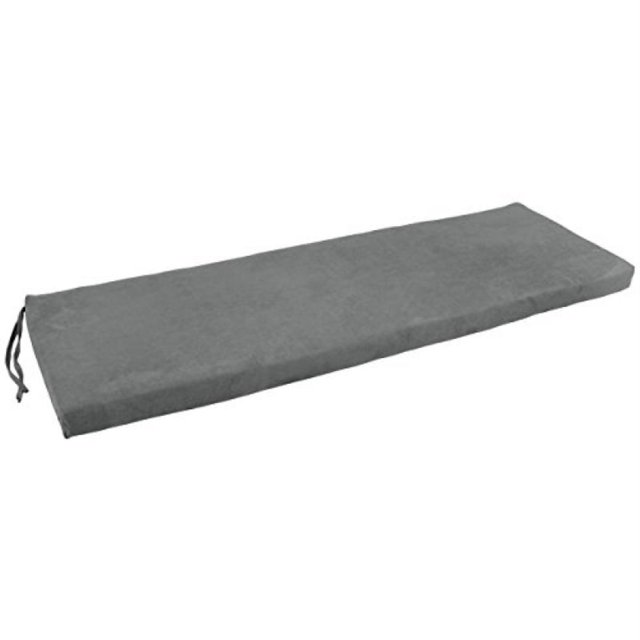 Coussin de Banc en Microsuède de 60 Po sur 19 Po - Gris