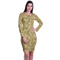 thumbnail image 2 of Moomaya Womens Full Sleeve Printed Midi Length Printed Bodycon Dress, 2 of 6