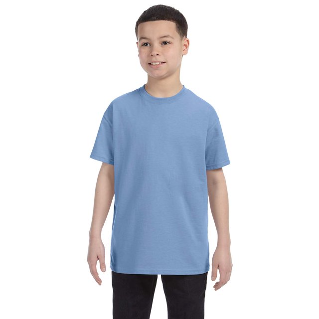 Jerzees Big Boy's Rib Collar Tear Away Label T-Shirt, Style 29B