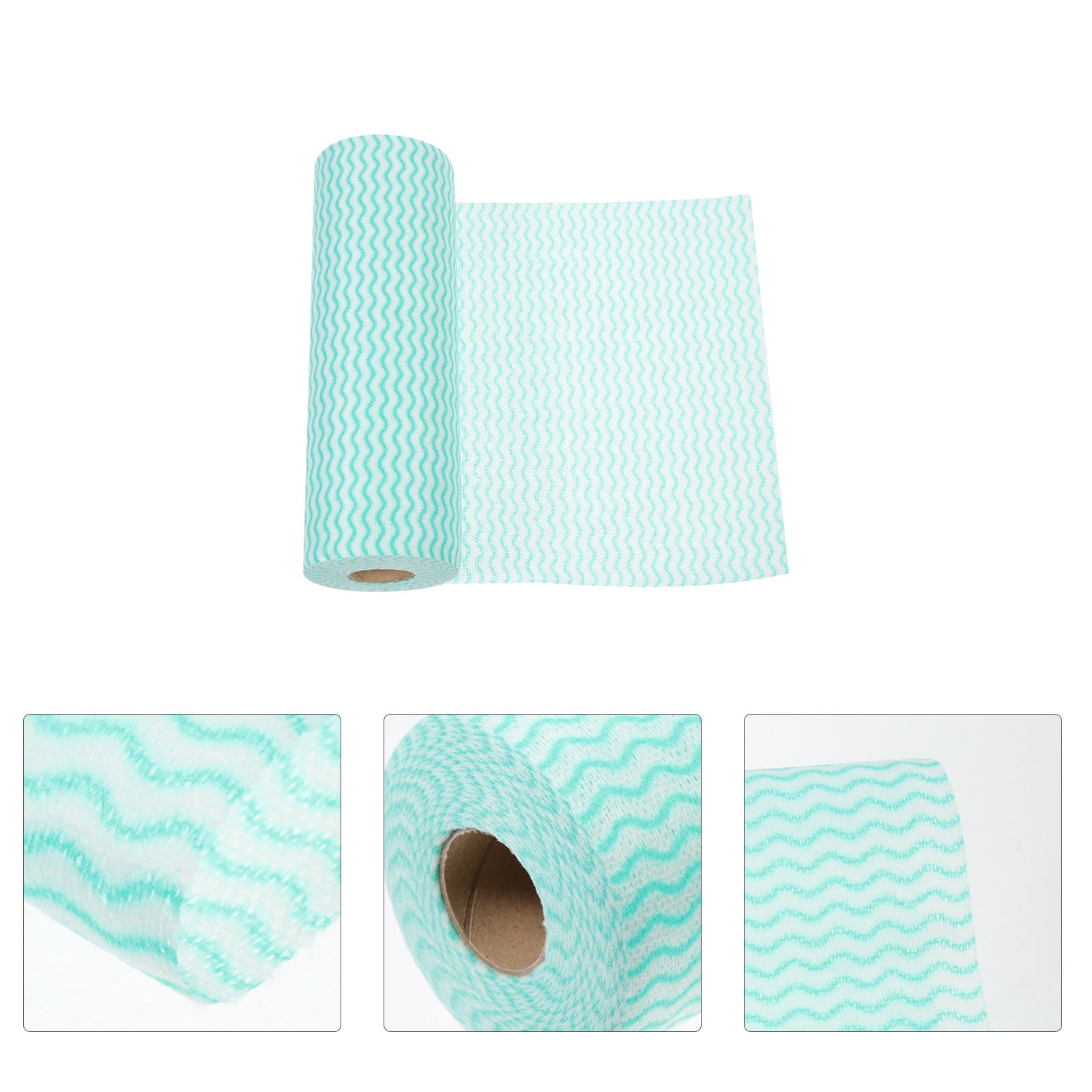 NIYANGLE 50Pcs Kitchen Dish Cloth Roll Green Reusable Paper Towels for Plates Cleaning