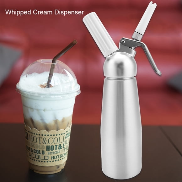 Stainless Steel Whipped Cream Dispenser Cream Whipper Whipping Siphon 500ml/1000ml Kitchen Tool with 3 Nozzles for Coffee Lattes Ice Pastries