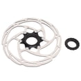 thumbnail image 2 of Bike Disc Brake Rotor, Reduce Heat Transfer Disc Brake Rotor Wear Proof Steel Non Deformation Average Stress  For Accessories 140mm,160mm,180mm, 2 of 8