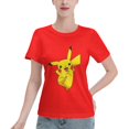 thumbnail image 1 of Women's Basic Short Sleeve T-Shirt Pikachu, 1 of 6