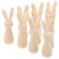 thumbnail image 4 of 10Pcs Wooden Peg Dolls Rabbit Shape Diy Unpainted Wood Crafts For Children, 4 of 9