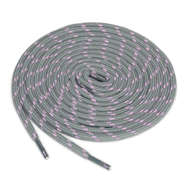 INSPIRE CHIC 3 Paires Lacets Ronds Antidérapants Résistants à l'Usure pour Bottes pour la Randonnée la Marche Chaussures d'Extérieur Gris Pâle Rose 160cm / 62.99 Pieds