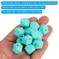 thumbnail image 4 of Unique Bargains 17 mm Hexagonal Silicone Beads, Polygonal Beads Bulk, Turquoise 30Pcs, 4 of 7
