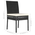 thumbnail image 2 of vidaXL 7 Piece Garden Dining Set Poly Rattan Black, 2 of 8
