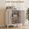 thumbnail image 4 of HOMCOM Armoire de Rangement, Buffet Bahut avec Tablette Réglable, Blanc, 4 of 9