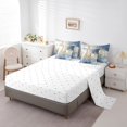 thumbnail image 3 of YST 7-Piece Romantic Paris Comforter Set, Queen – Light Blue Graffiti, Tie Dye Design, Modern Abstract Style, Bed In A Bag, 3 of 4