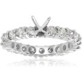 thumbnail image 1 of 2ct Diamond Eternity Semi Mount Engagement Ring 14K White Ring, 1 of 3