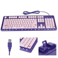 thumbnail image 3 of UltraThin Cartoon Keyboard USB Wired, 104 Keys Cartoon for Home Office Laptop Computer, 3 of 7