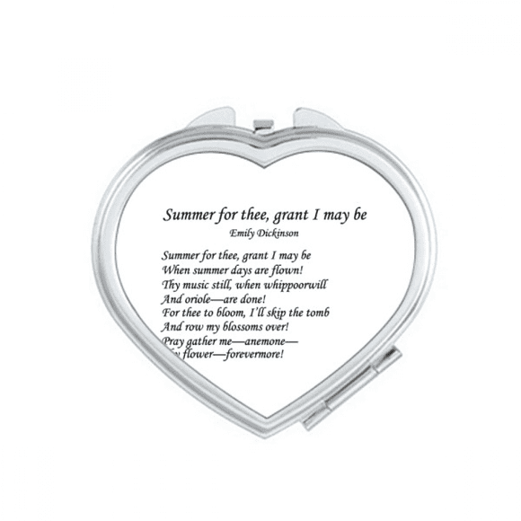 Poetry Dickinson Summer Of Thee Mirror Travel Magnification Portable Handheld Pocket Makeup