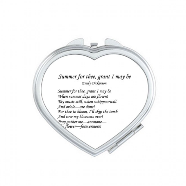 Poetry Dickinson Summer Of Thee Mirror Travel Magnification Portable Handheld Pocket Makeup