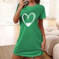 thumbnail image 2 of Amzcrzy Pyjamas pour Femmes Mode Imprimé Cœur Valentines Day Robe Décontractée Confortable à Manches Courtes Chemises de Nuit pour Femmes Valentines Day Cadeaux, 2 of 5