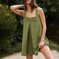 thumbnail image 2 of Yuyuzo Womens Rompers Oversized Square Neck Tank Tops Wide Leg Shorts Summer Casual 1 Piece Jumpsuits, 2 of 7
