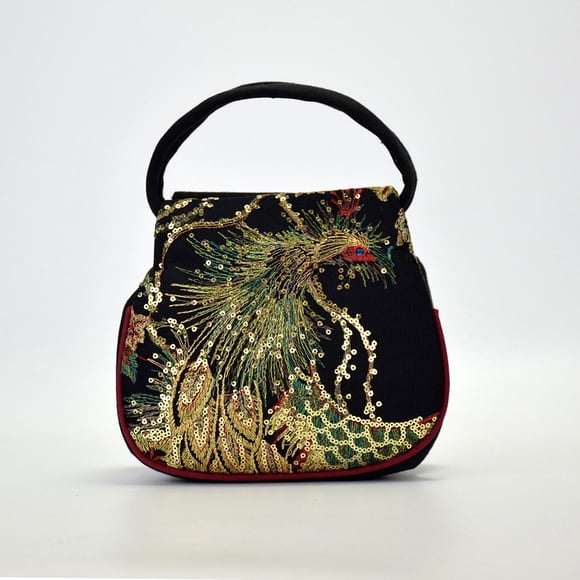 Cameland Fashion Bags Women Sequins Ethnic Wind Canvas Embroidery Portable Package