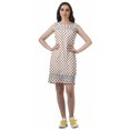 thumbnail image 2 of Moomaya Printed Women Back Slit Dress Sleeveless Scoop Neck Mini Shift Dress, 2 of 4