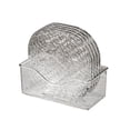 thumbnail image 2 of Cagogo 4-Piece Plastic Serving Trays Set, Dishwasher Safe Reusable Plates with Stackable Base, Snack Plates, Fruit Plates, Bone Plates, Kitchen Plates for Party Dinner, Camping, and Home Use, 2 of 7