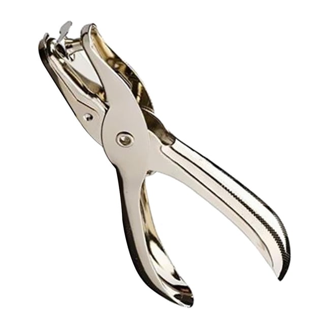 Paper Punch 8 Page Metal School Loose-leaf Single Puncher Hand Tool 3mm Hole