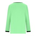 thumbnail image 4 of FAIWAD Womens Tunic Tops Long Sleeve Color Block V Neck Button Down Pleated Flowy Pullover Tops, 4 of 6