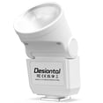 thumbnail image 1 of Desiontal F02 White Mini Flash Speedlite, GN8 6500K Camera Flash Light Compatible with Sony Canon Fuji Nikon Camera, 1 of 8