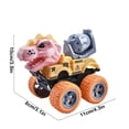 thumbnail image 3 of Pink Educational Press And Go Toy Car Dinosaur Engineering Vehicle Excavator For Boys Action Play Fine Motor Skills Learning Gift, 3 of 7