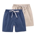 thumbnail image 1 of RXIRUCGD 2025 Summer Clothes for Kids 2PC Children's Summer Solid Casual Sports Shorts With Drawstring For Kids, 1 of 8