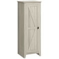 thumbnail image 1 of HOMCOM Garde-Manger de Cuisine 48 Pouces, Armoire de Rangement avec Porte de Grange, Gris, 1 of 9