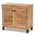 thumbnail image 1 of Baxton Studio Coolidge Armoire de Rangement pour Chaussures à 2 Portes en Bois Fini Chêne Brun, 1 of 12