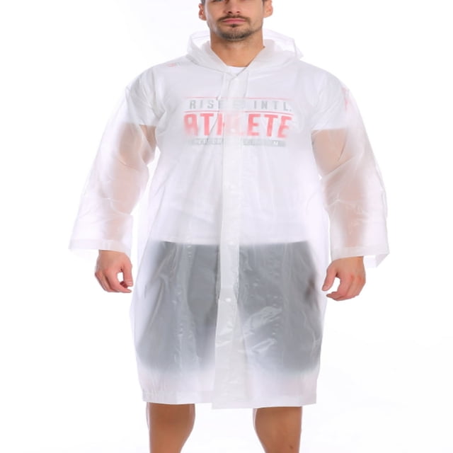Manteau Imperméable pour Femmes et Hommes, Imperméable en PVC Transparent, Manteau de Pluie, Poncho à Capuche, Vêtement de Pluie