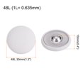 thumbnail image 2 of Unique Bargains 10pcs 48L Fabric Cloth Covered Button 30mm Round Metal Shank Sewing Buttons for Suits Dress Blouses, White, 2 of 5