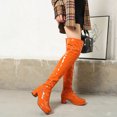 thumbnail image 1 of Foreign Trade Candy Color Patent Leather Ladies Back Zipper Thick Heel Round Toe Over-the-knee Boots, 1 of 7